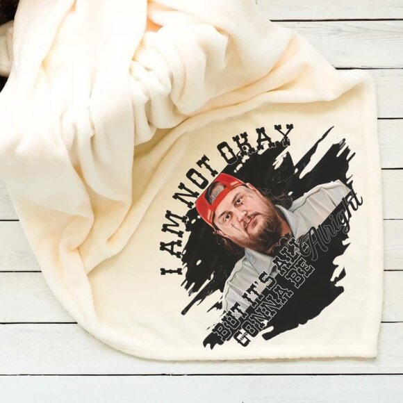 Jelly Roll Im Not Okay Throw Blanket 50x60 - Picture 1 of 2